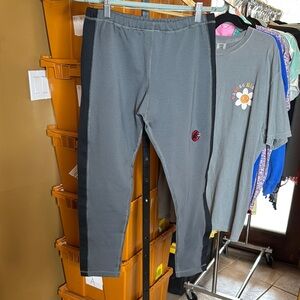 Mammut Gray Fleece Lined Crop Pants Size Small